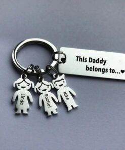 This Daddy Belongs to.. Customize Family Keychain