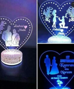PERSONALIZED 3D ILLUSION LED LAMP(8 INCHES HEIGHT X 8-INCH WIDTH)