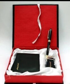 Original Cow Leather Wallet Keychain And Pen With Customize Your Name ( Customize Name Wallet )