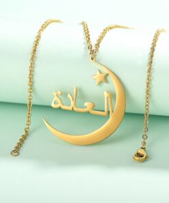 Custom Made 24K Gold Plated Name Necklace – Personalized/Bespoke Monogram Necklace with Chain – Best for Gift