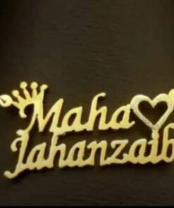 Custom Made 24K Gold Plated Name Necklace – Personalized/Bespoke Monogram Necklace with Chain – Best for Gift