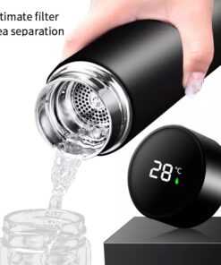500ML Smart Thermos Water Bottle Led Digital Temperature Display Stainless Steel Coffee Thermal Mugs Intelligent Insulation Cups