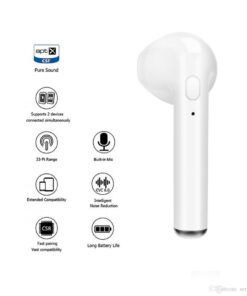 i7 single Airpod/Earbud Bluetooth Wireless Handfree With Noice Cancellation Mic Suitable For All Android And IPhone