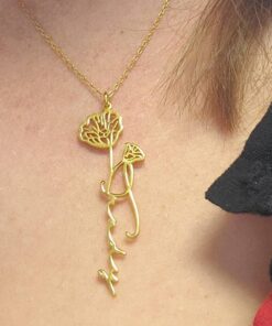 Rose Locket 24K G0ld, Custom Locket, Name Locket, Name Necklace, Fully Customized Rose Name Locket, Name Necklace Best Gift Ever For Your Valentine
