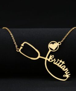 Custom Made 24K Gold Plated Name Necklace – Personalized/Bespoke Monogram Necklace with Chain – Best for Gift